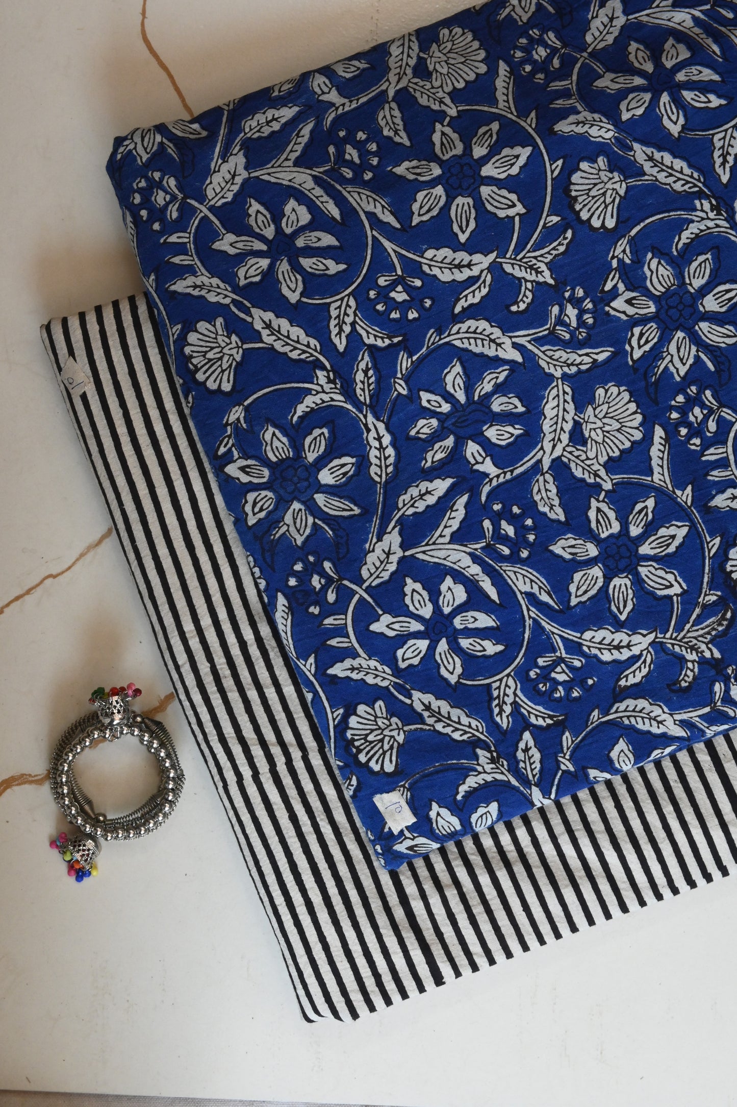 Premium Hand Block Printed Cotton Suit Top And Bottom Set