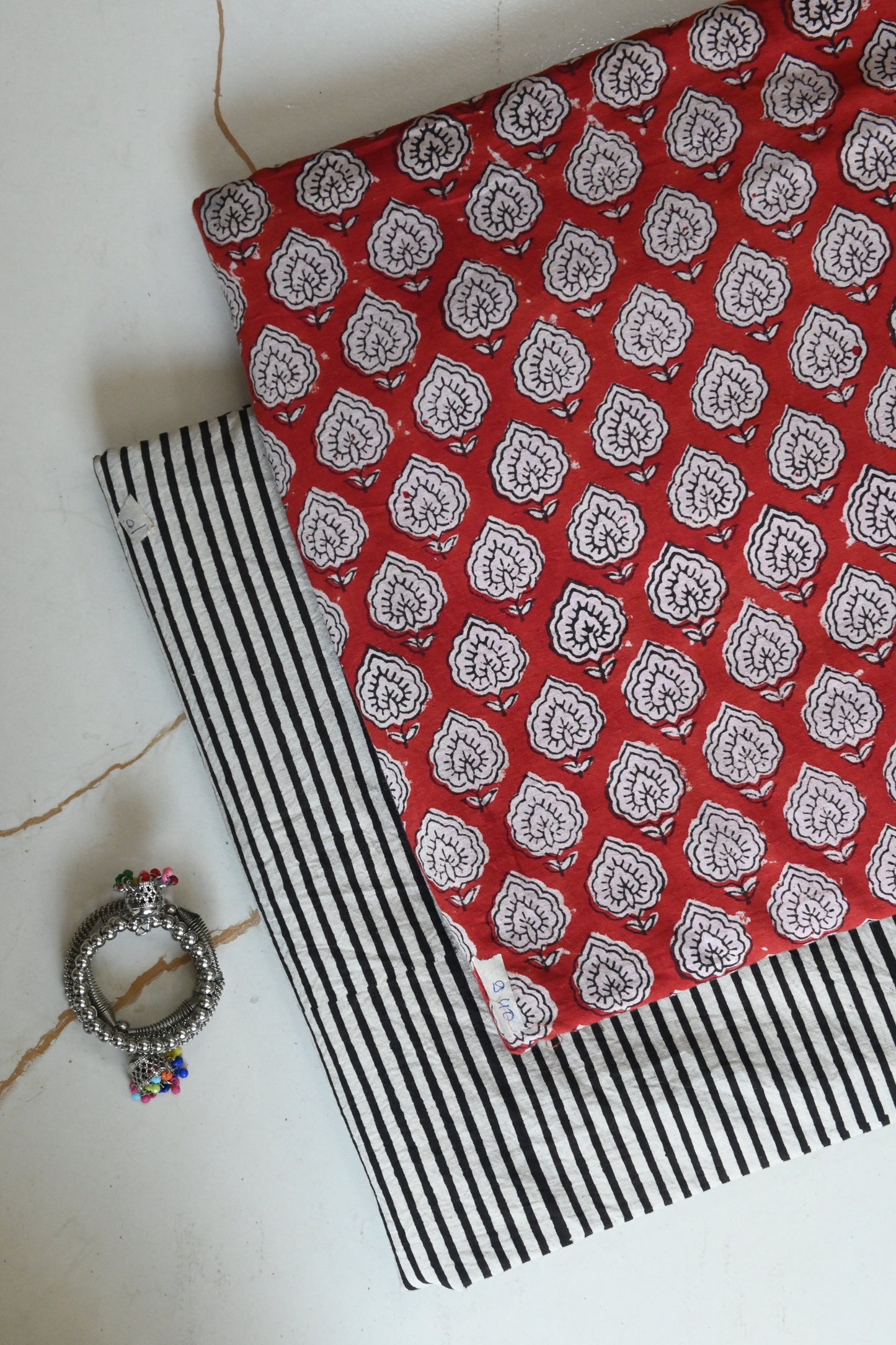 Premium Hand Block Printed Cotton Suit Top And Bottom Set