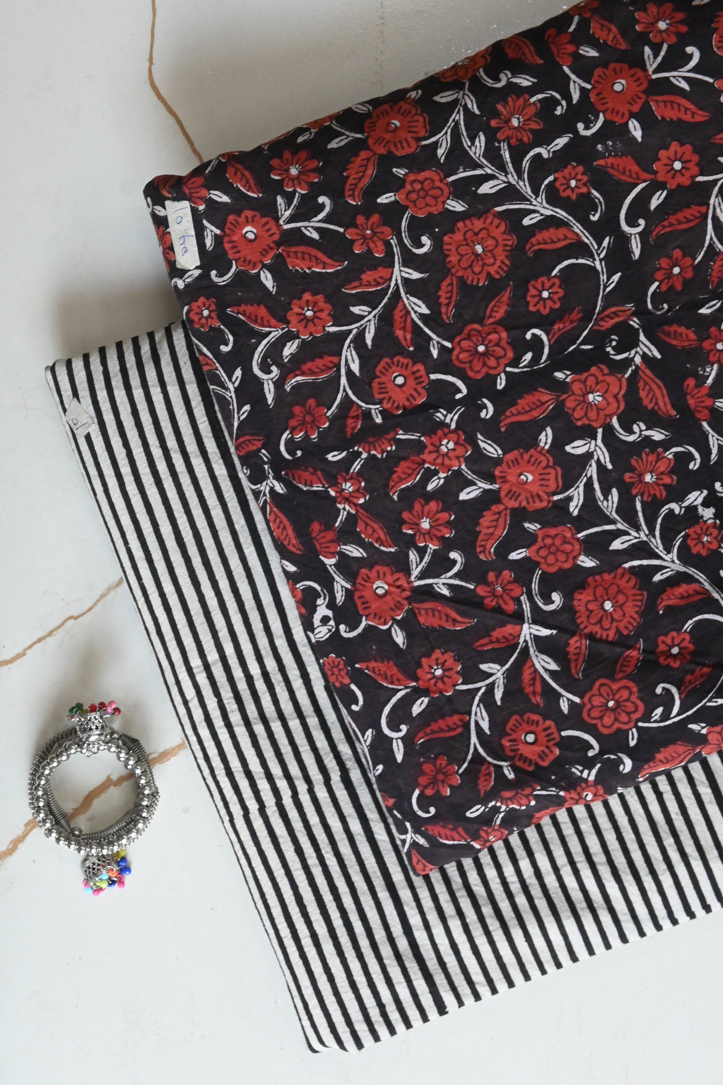 Premium Hand Block Printed Cotton Suit Top And Bottom Set