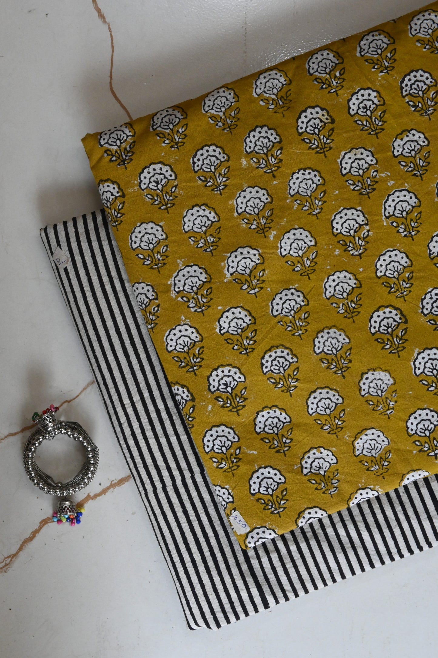 Premium Hand Block Printed Cotton Suit Top And Bottom Set