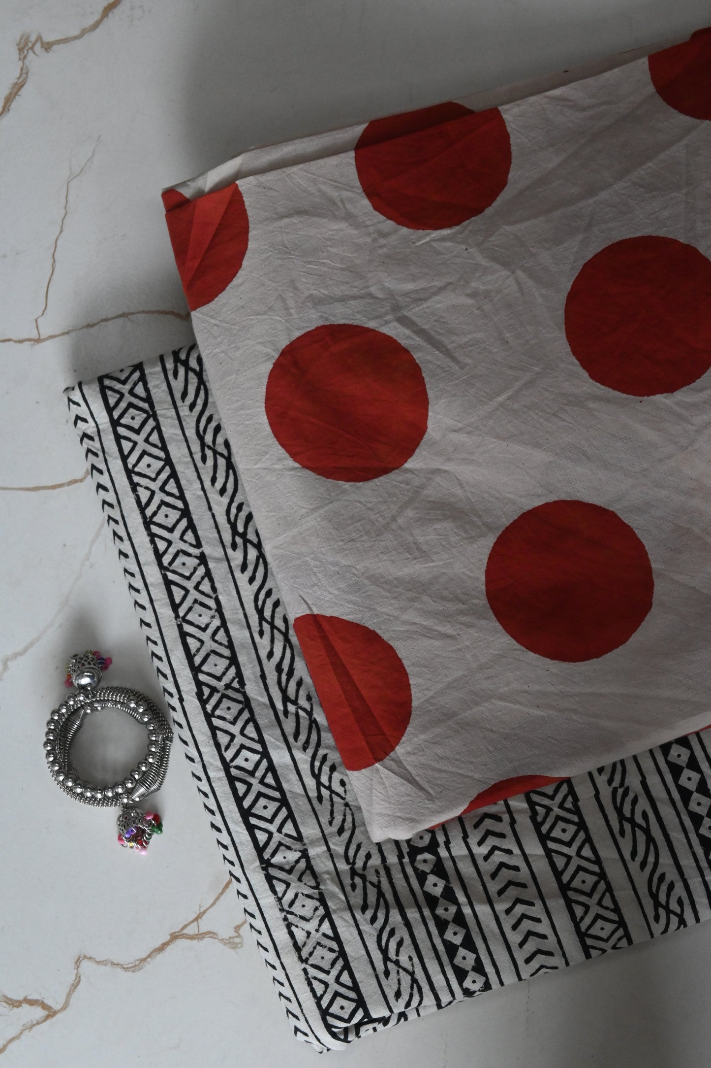Premium Hand Block Printed Cotton Suit Top And Bottom Set