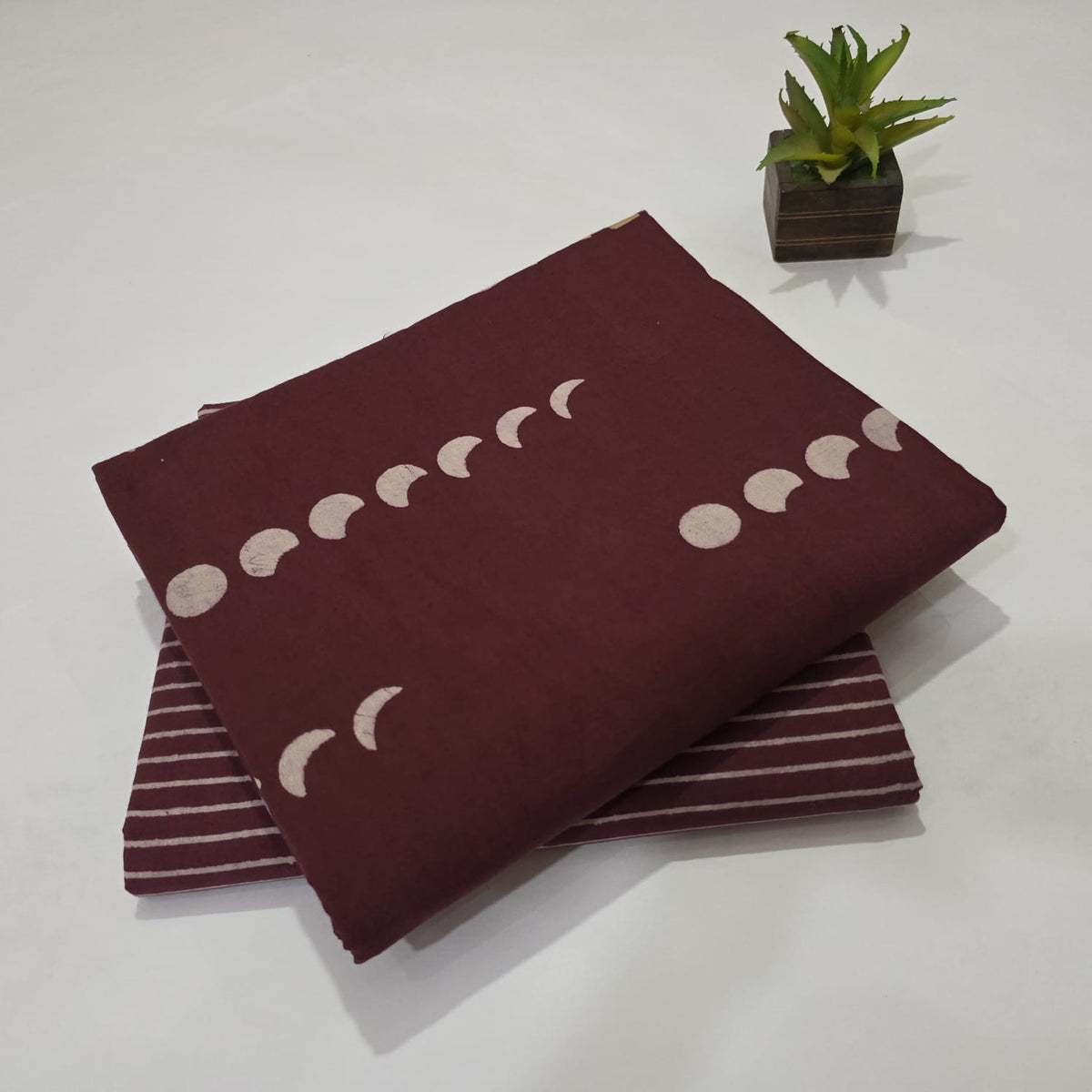 Premium Hand Block Printed Cotton Suit Top And Bottom Set