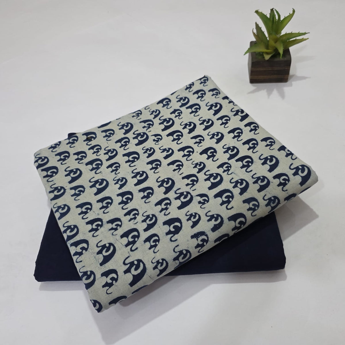 Premium Hand Block Printed Cotton Suit Top And Bottom Set