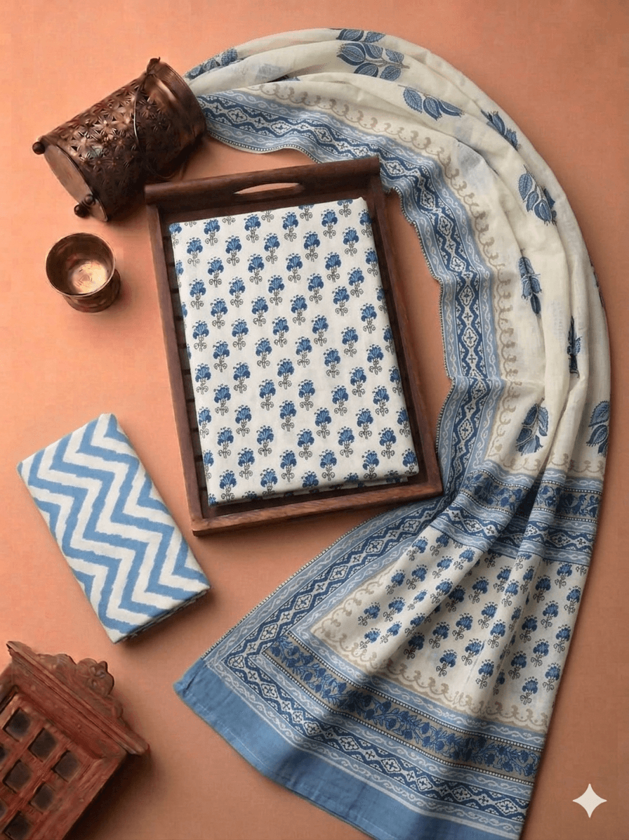 cotton suit with cotton dupatta