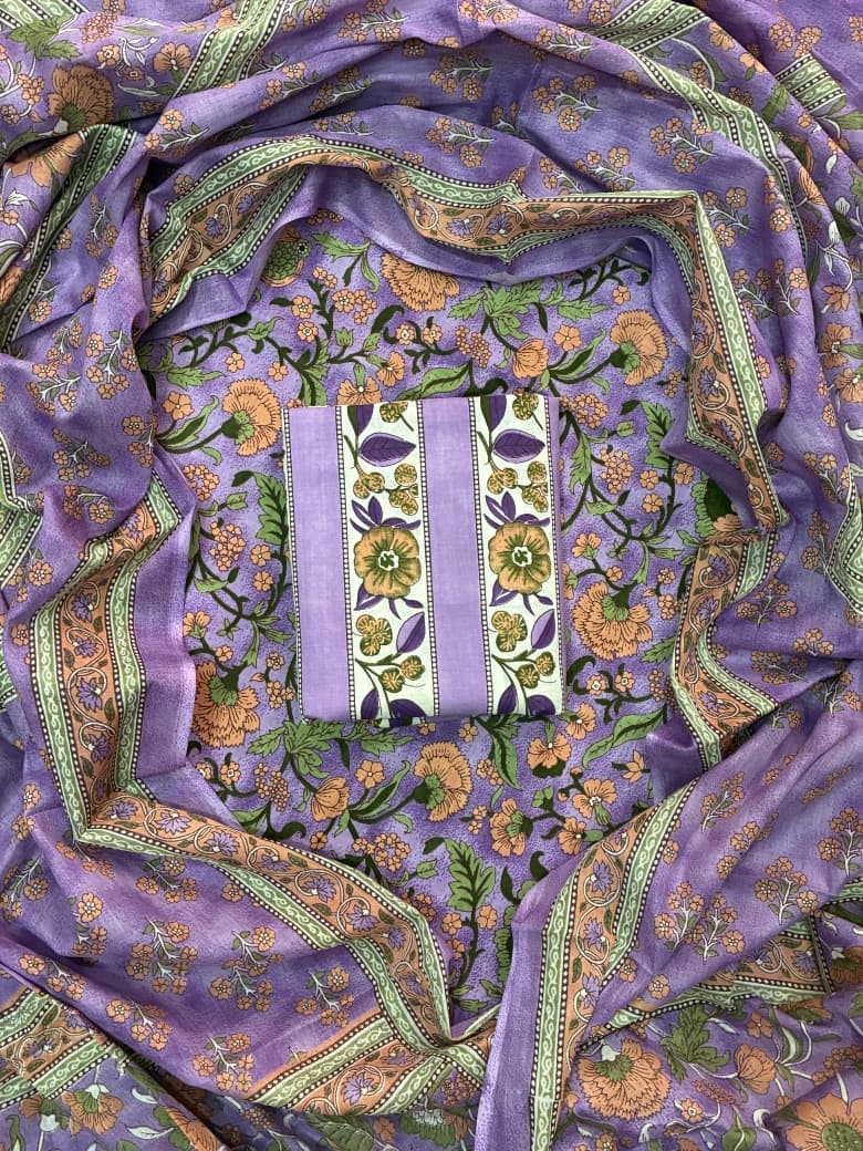 cotton suit with cotton dupatta