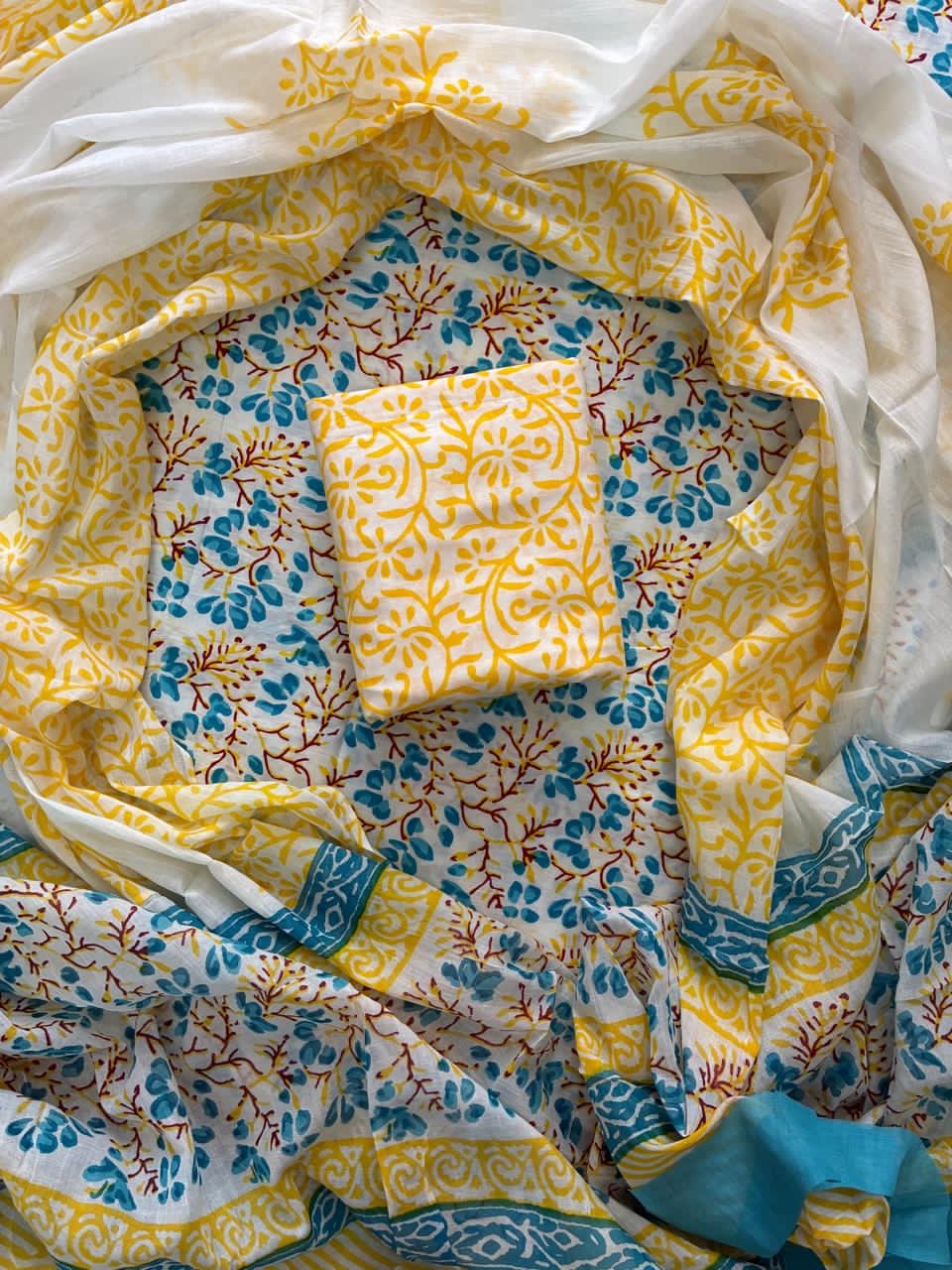 cotton suit with cotton dupatta