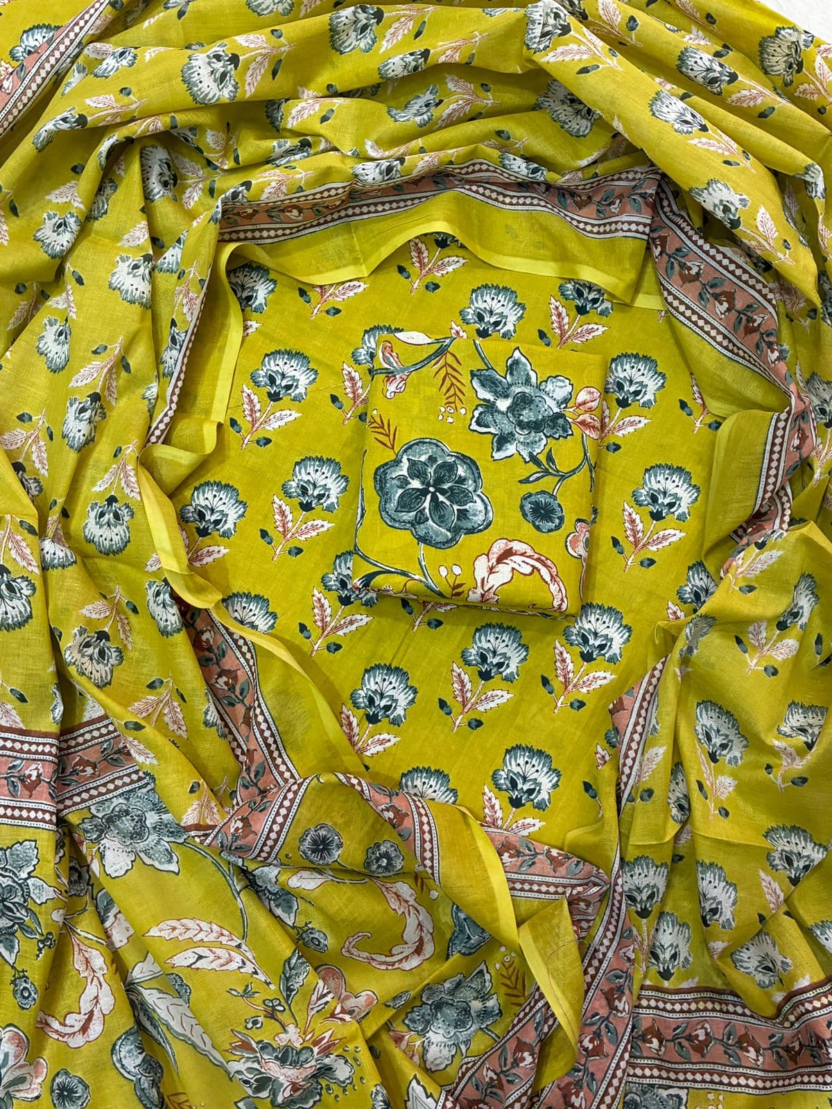 cotton suit with cotton dupatta
