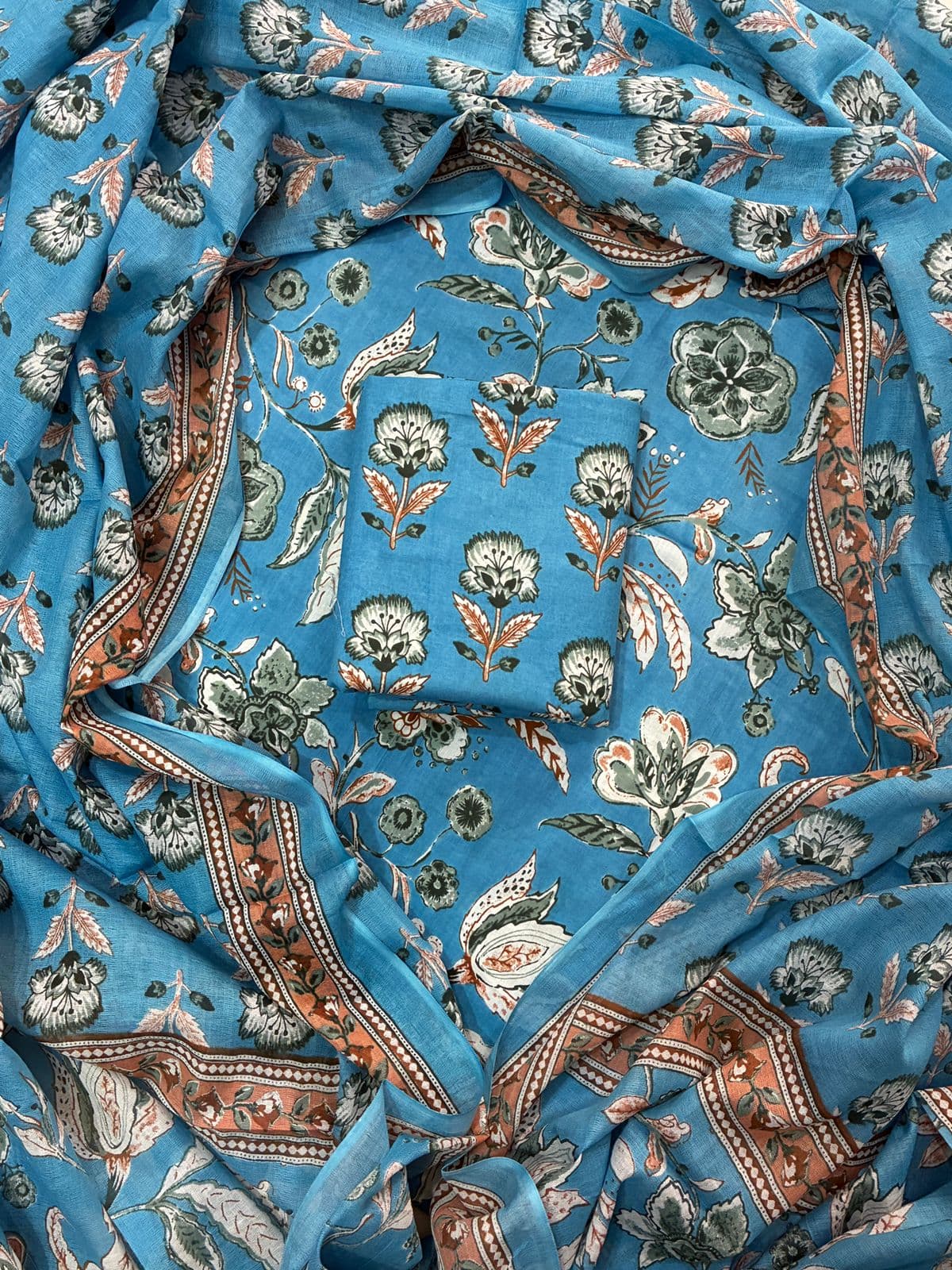 cotton suit with cotton dupatta