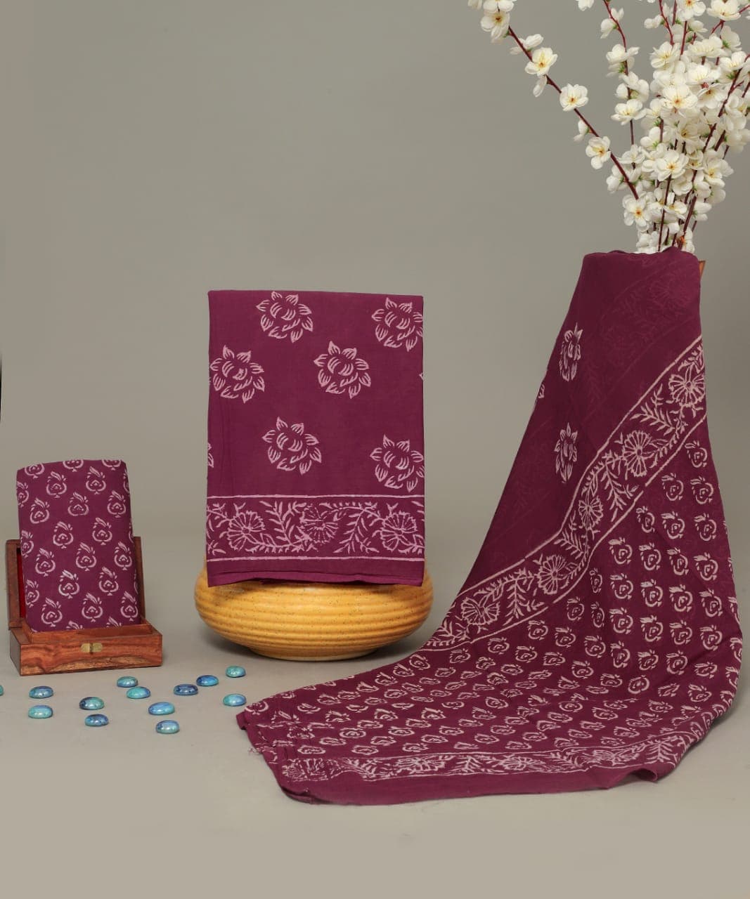 cotton suit with cotton dupatta