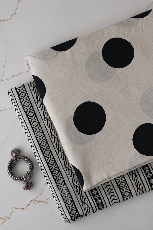 Premium Hand Block Printed Cotton Suit Top And Bottom Set