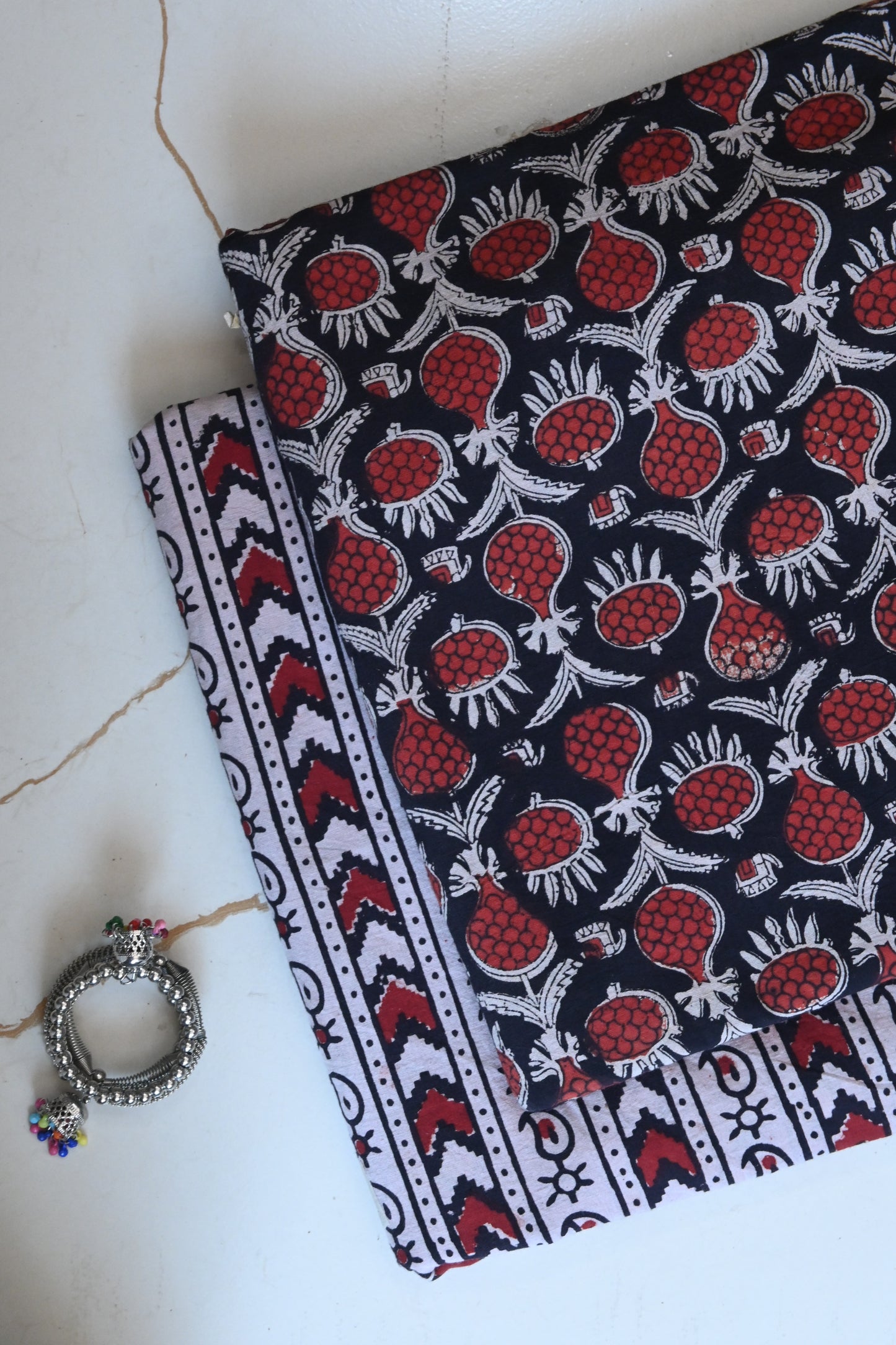 Premium Hand Block Printed Cotton Suit Top And Bottom Set