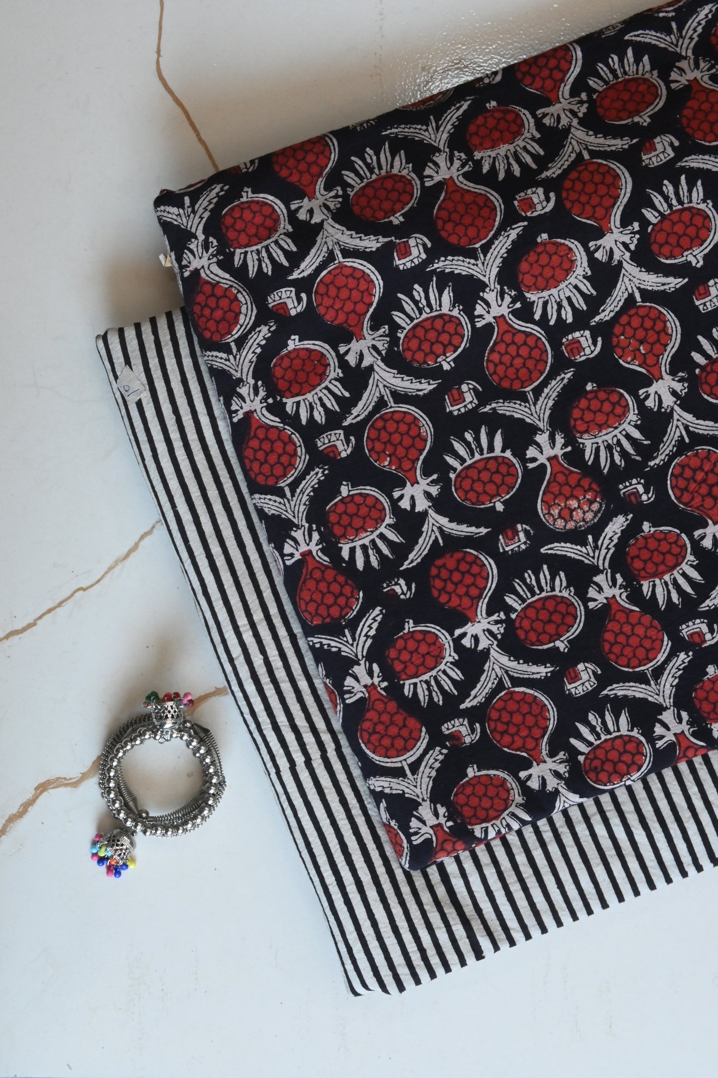 Premium Hand Block Printed Cotton Suit Top And Bottom Set
