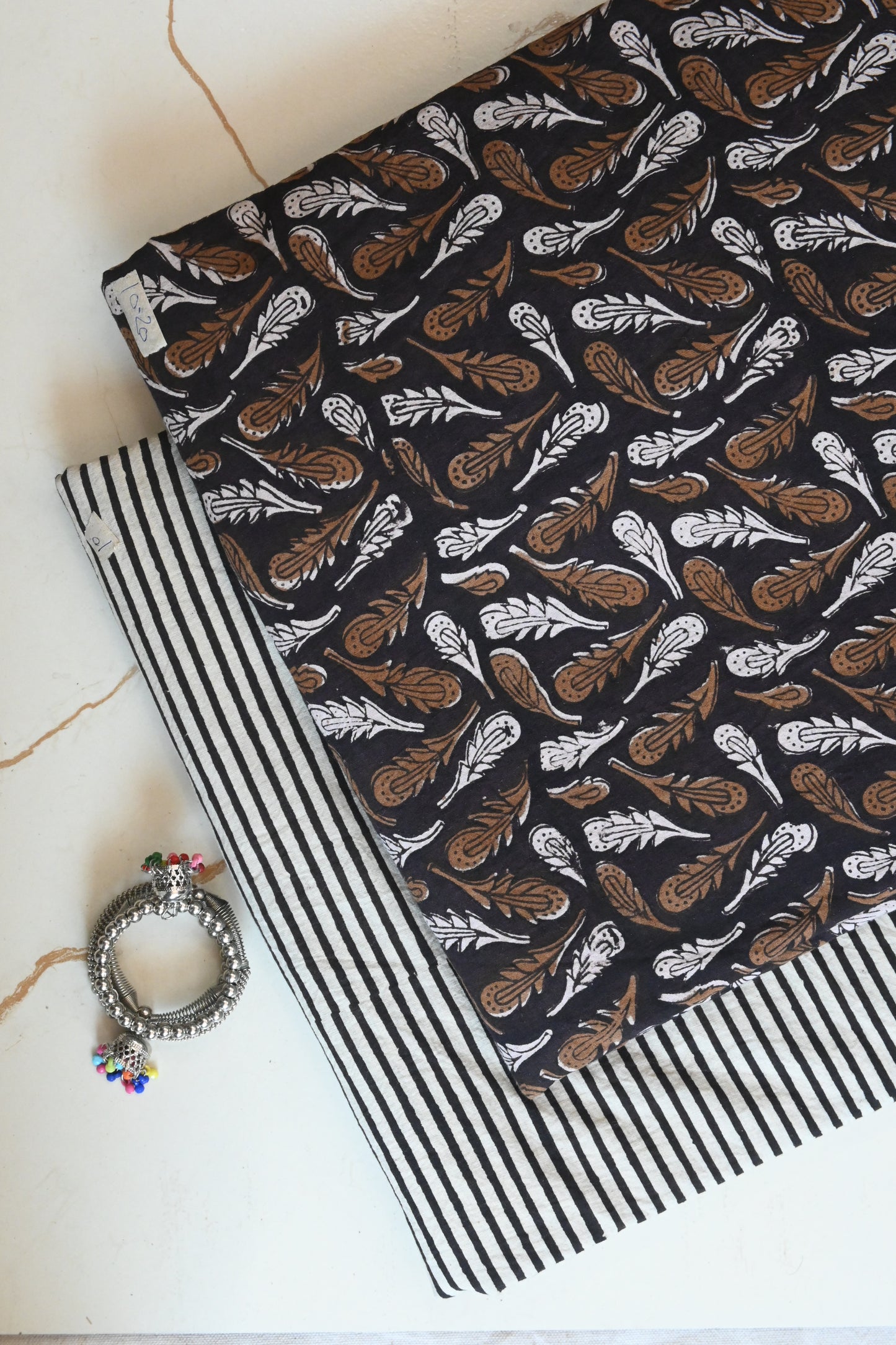 Premium Hand Block Printed Cotton Suit Top And Bottom Set