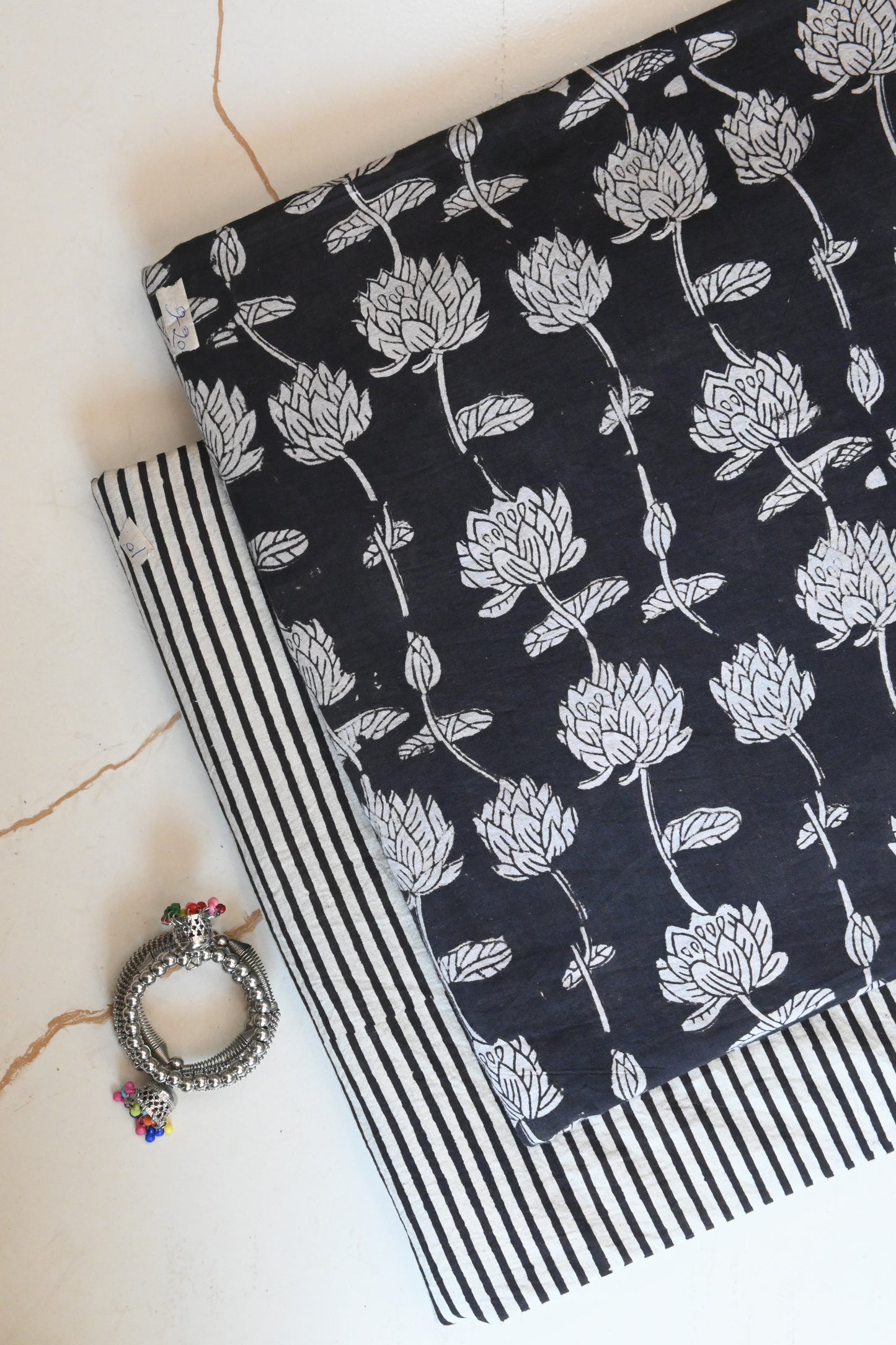 Premium Hand Block Printed Cotton Suit Top And Bottom Set
