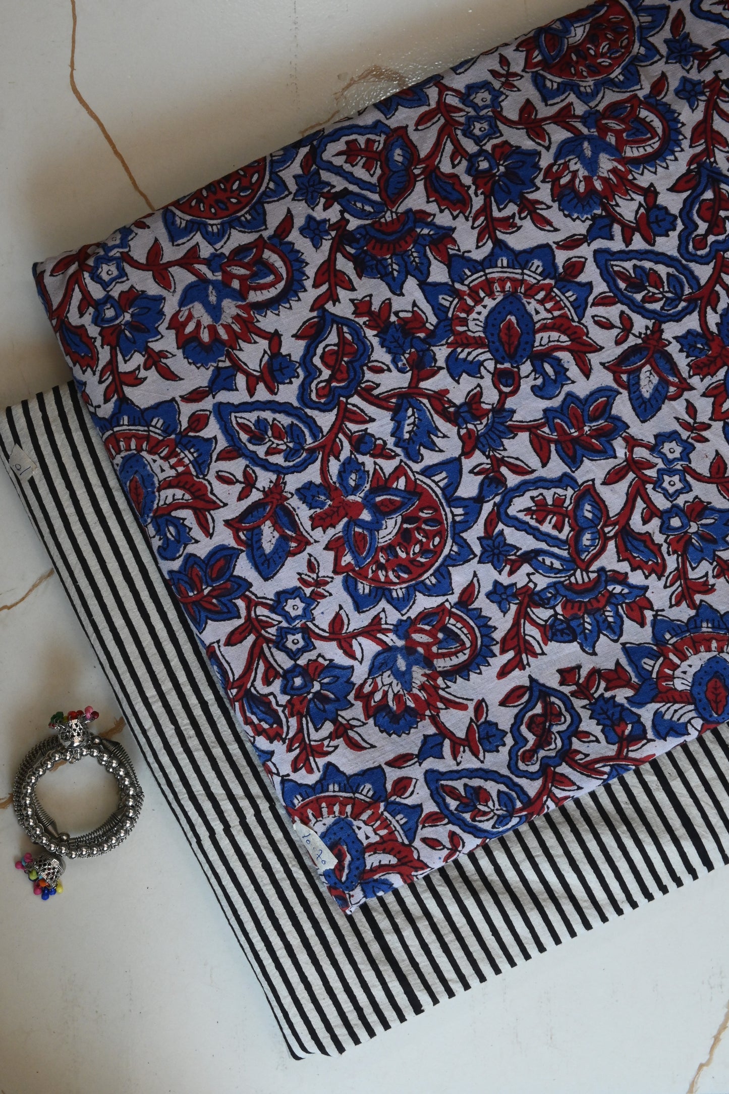 Premium Hand Block Printed Cotton Suit Top And Bottom Set