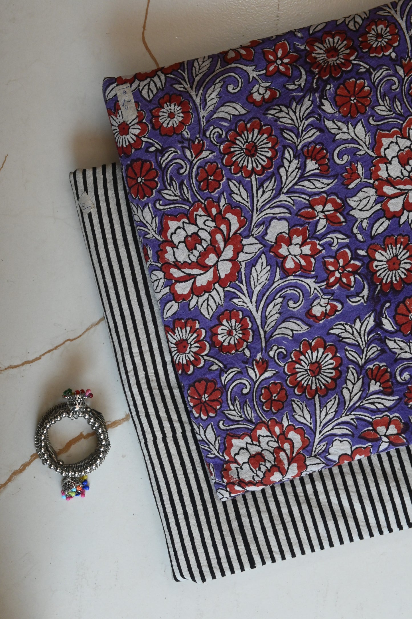 Premium Hand Block Printed Cotton Suit Top And Bottom Set