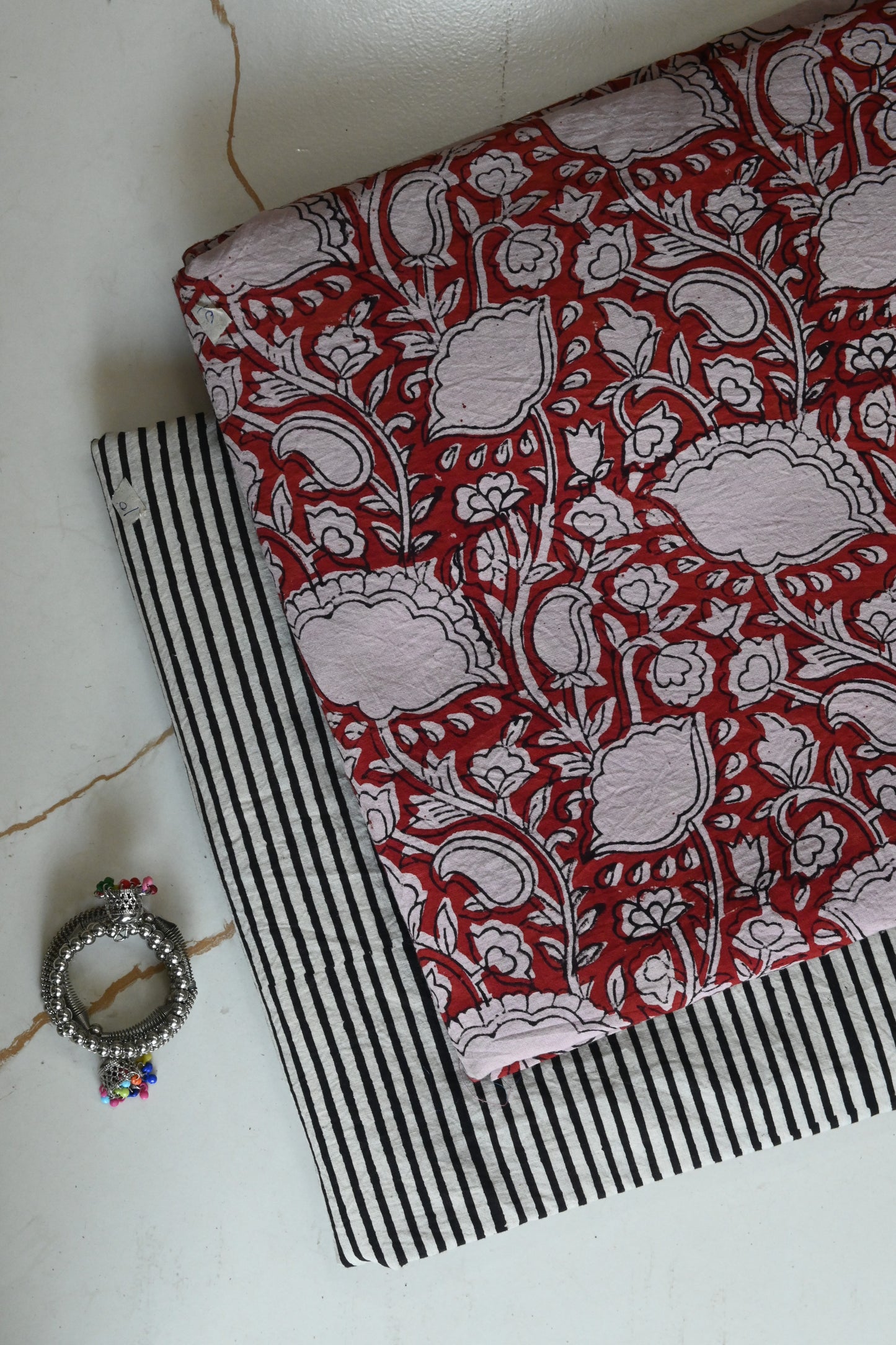 Premium Hand Block Printed Cotton Suit Top And Bottom Set