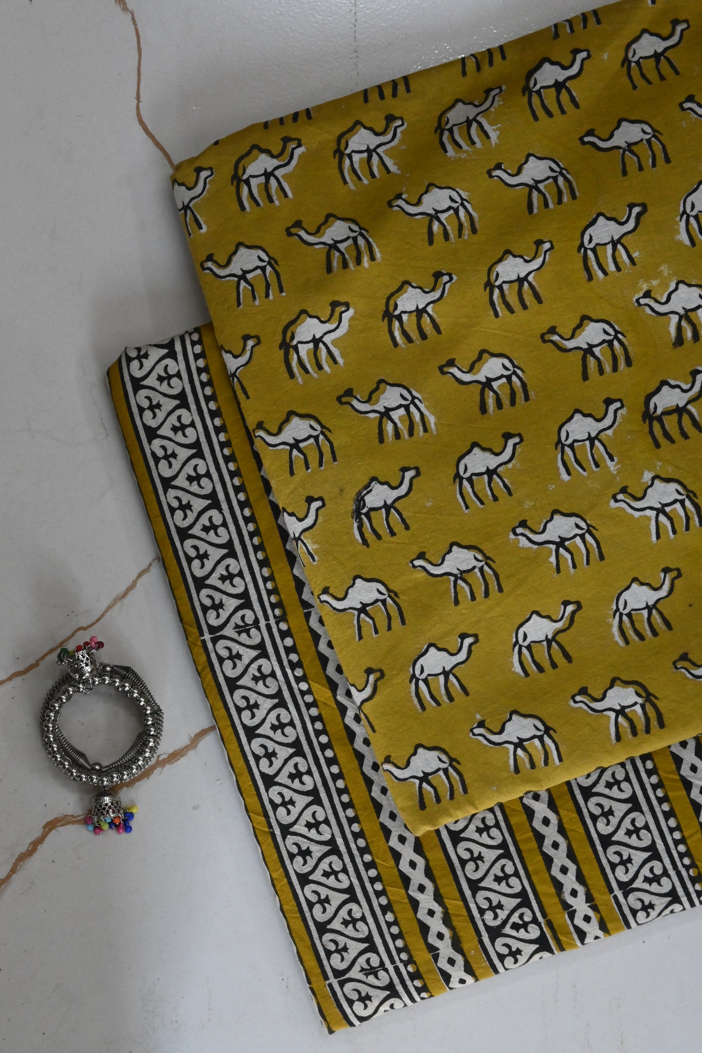 Premium Hand Block Printed Cotton Suit Top And Bottom Set