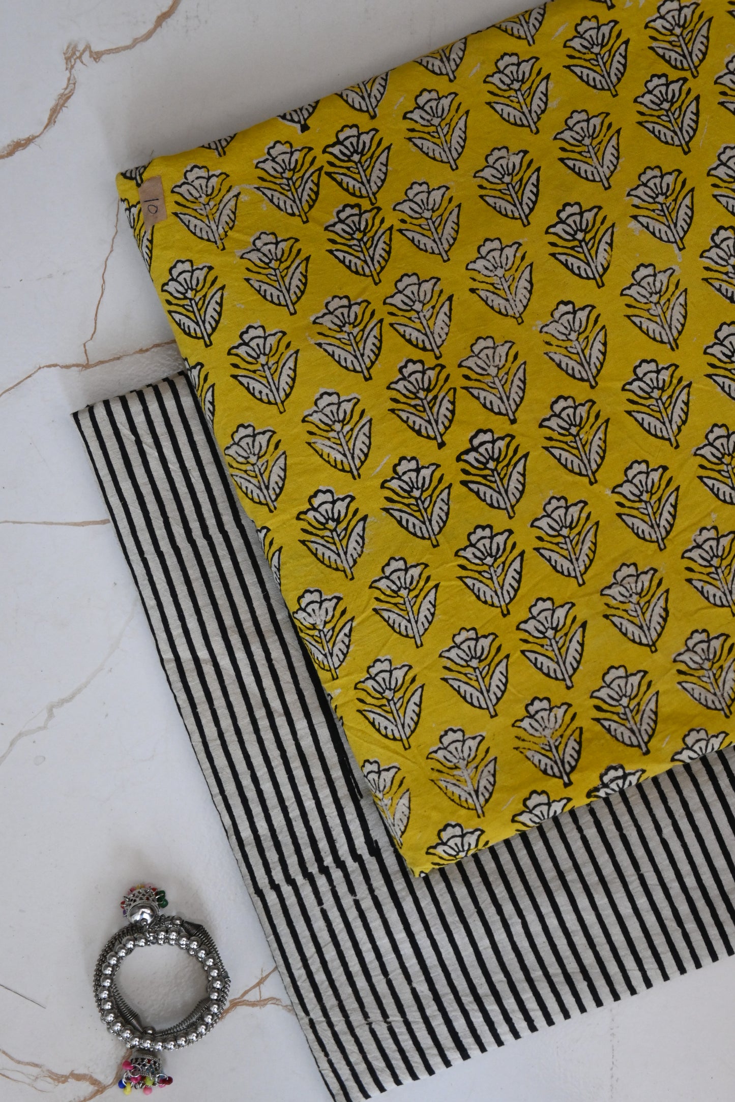 Premium Hand Block Printed Cotton Suit Top And Bottom Set