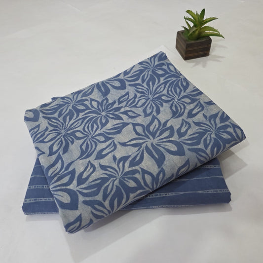 Premium Hand Block Printed Cotton Suit Top And Bottom Set
