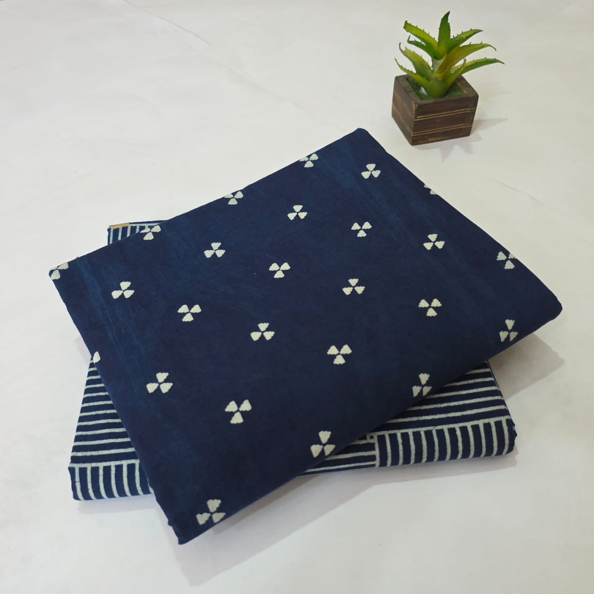 Premium Hand Block Printed Cotton Suit Top And Bottom Set