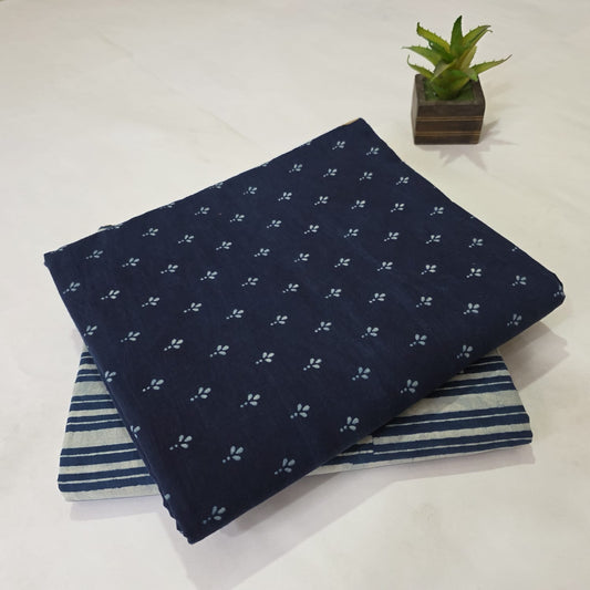 Premium Hand Block Printed Cotton Suit Top And Bottom Set