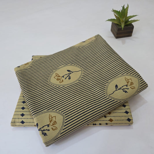Premium Hand Block Printed Cotton Suit Top And Bottom Set