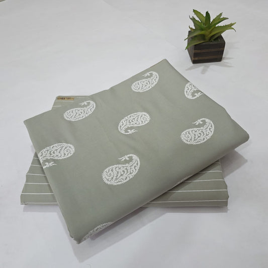 Premium Hand Block Printed Cotton Suit Top And Bottom Set