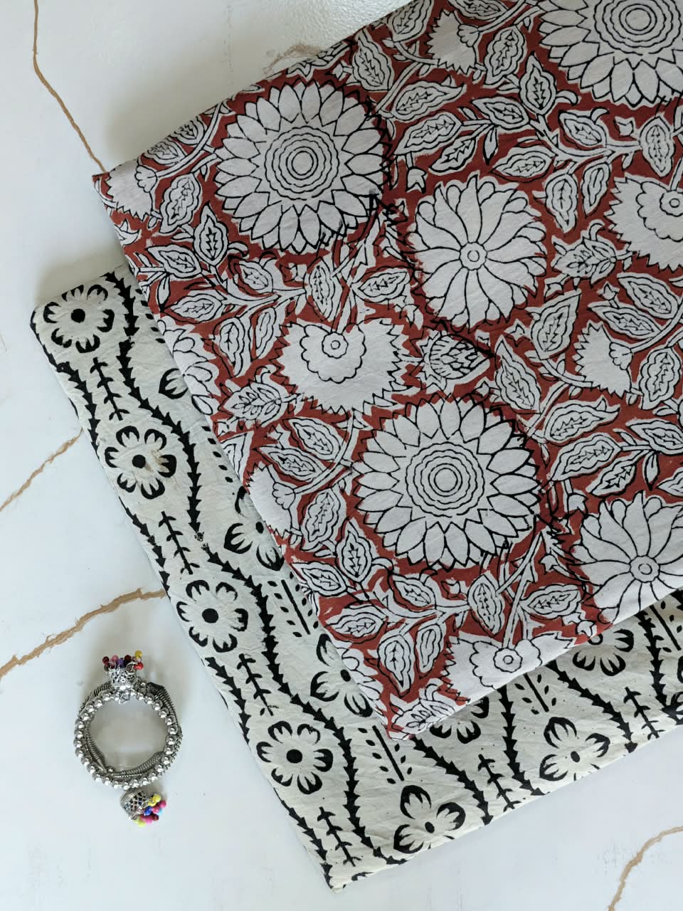 Premium Hand Block Printed Cotton Suit Top And Bottom Set