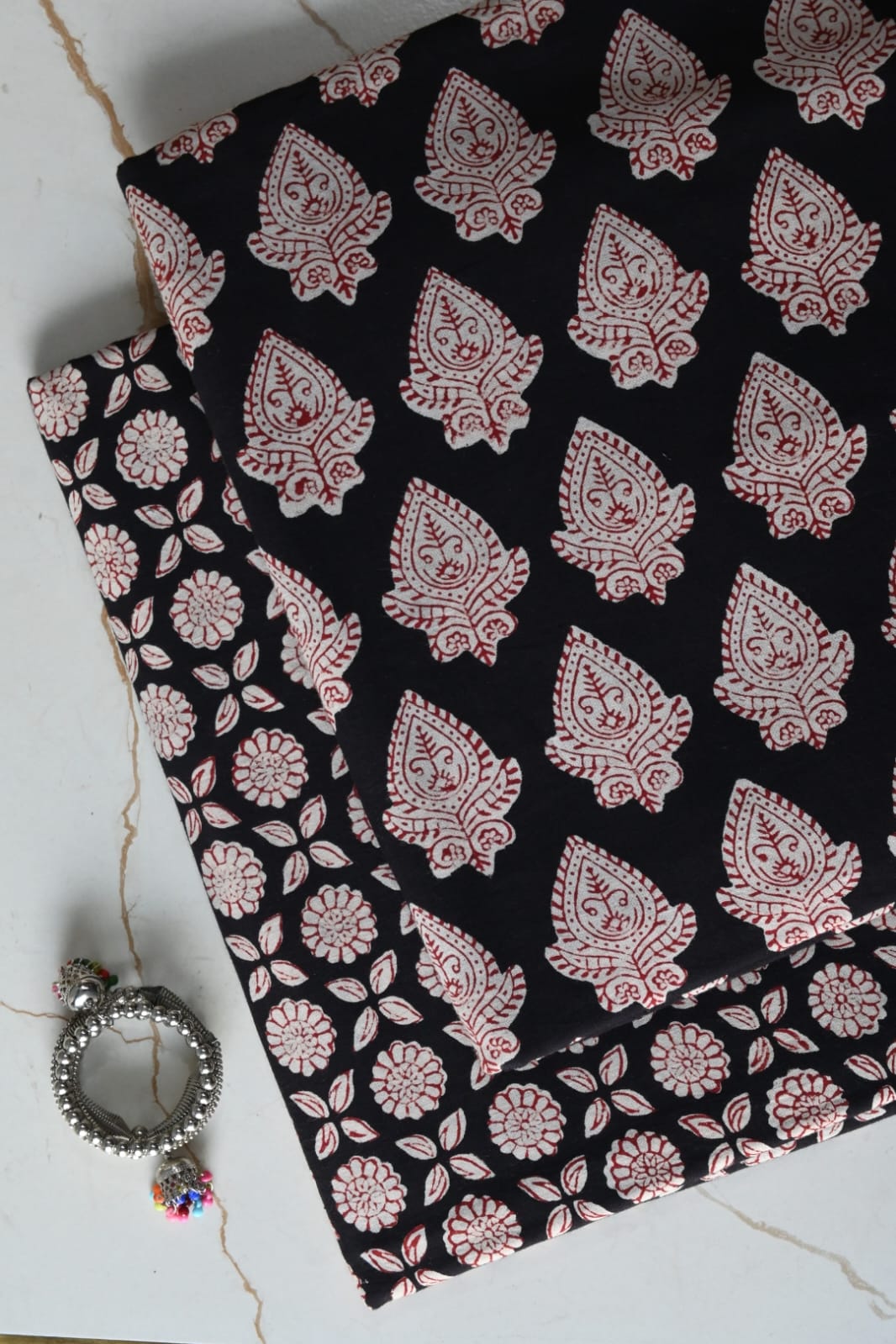 Premium Hand Block Printed Cotton Suit Top And Bottom Set