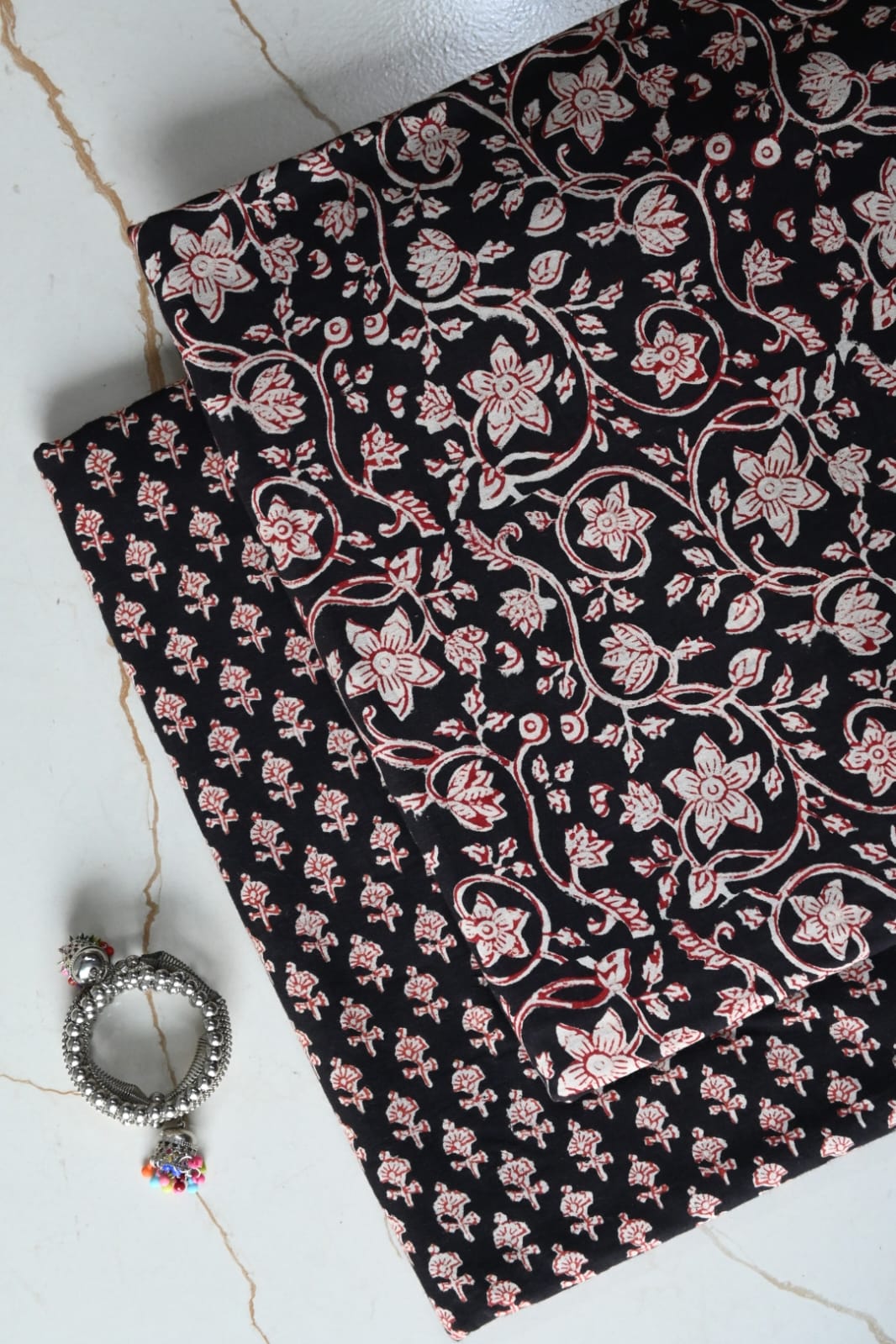 Premium Hand Block Printed Cotton Suit Top And Bottom Set